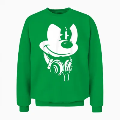 Disney - Mickey Mouse Headphones Unisex Sweatshirt - Irish Green
