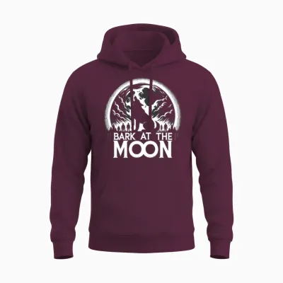Horror Dog Halloween Spooky Dog Lover Gothic Dog Unisex Hoodie - Maroon