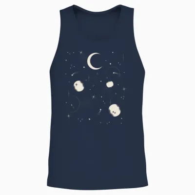 Night Sky Unisex Tank Top - Navy