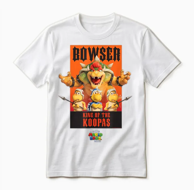 The Super Mario Bros. Movie Bowser King of the Koopas Unisex T-Shirt in White