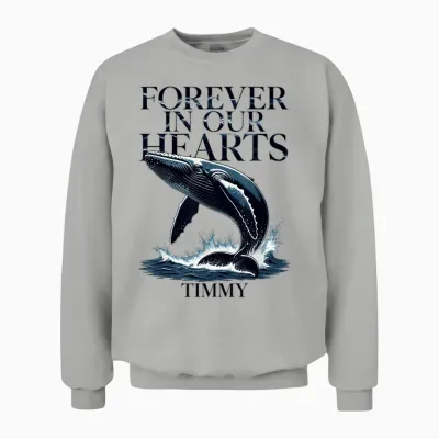 Timmy Wal Ostsee Buckelwal Team Hope Free in Our Hearts 2026 Unisex Sweatshirt - Ash