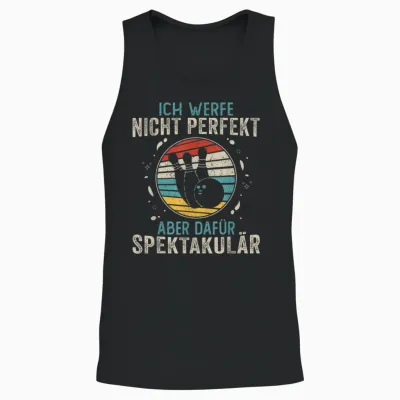Bowling Geschenke Damen Herren Bowling Sprüche Retro Bowling Unisex Tank Top - Black