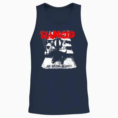 Rancid - Official Merchandise - and Out Come the Wolves Unisex Tank Top - Navy