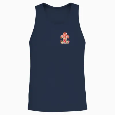 Autism Pocket Funny Unisex Tank Top - Navy