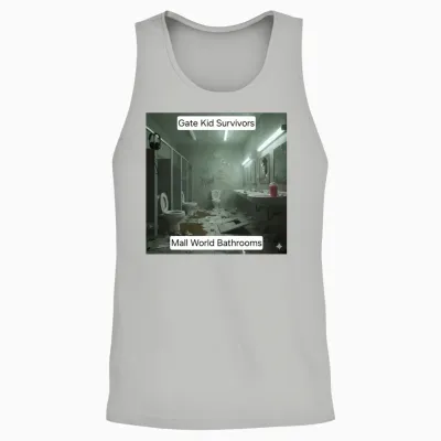 Gate Program Mall World Bathroom Unisex Tank Top - Ash