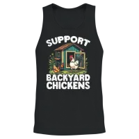 Support Backyard Chickens Chicken Farming Chicken Unisex Tank Top - Black – 2