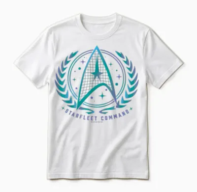Official Star Trek Starfleet Command Unisex T-Shirt - White