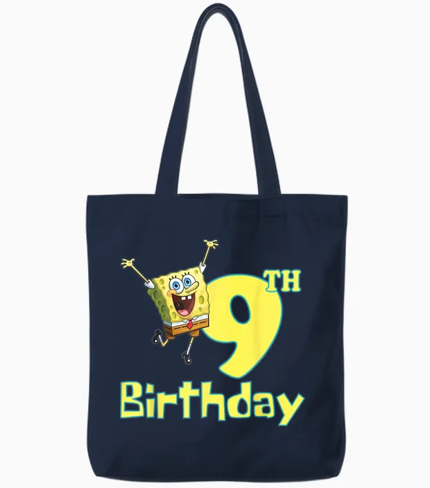 Mademark X Spongebob Squarepants - Spongebob Squarepants 9th Birthday Tote Bags in Navy