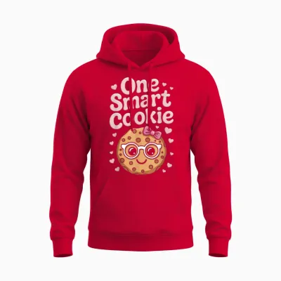One Smart Cookie Funny Chocolate Chip Cookie Unisex Hoodie - Red