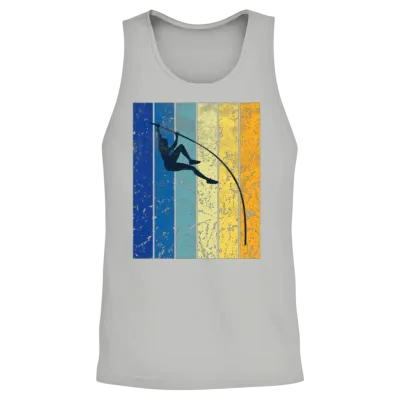 Pole Vaulting Pole Vault Retro Unisex Tank Top - Ash