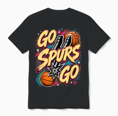 Retro Vintage Spurs Unisex T-Shirt - Black