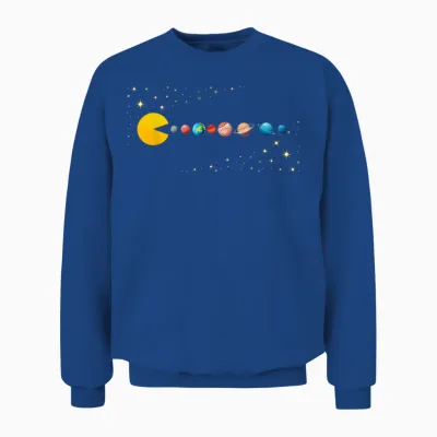 Funny Planet Astronaut Solar System Space Man T-Shirt Video Game Unisex Sweatshirt - Royal