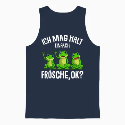 Frosch Ich Mag Halt Frösche Damen Mädchen Kinder Unisex Tank Top - Navy