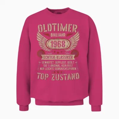 Oldtimer Baujahr 1968 Geboren Vintage Birthday Retro Unisex Sweatshirt - Heliconia