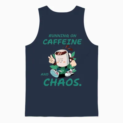 Funny Mug T-Shirt Design, Fitness and Wellness Unisex Tank Top - Navy