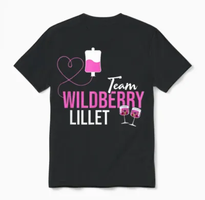 Team Wildberry Lillet Früchte Cocktail Sommer Alkohol Unisex T-Shirt - Black