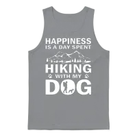 Hiking Dog Lover Lovers Unisex Tank Top - Sport Grey – 1