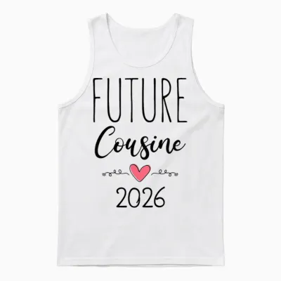Enfant Je Serai Future Cousine En 2026 - Surprise Bébé Coming Unisex Tank Top - White