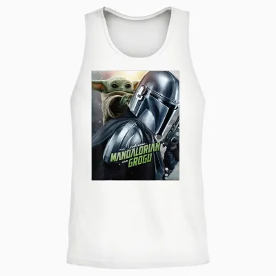 Star Wars the Mandalorian and Grogu Official Movie Unisex Tank Top - White
