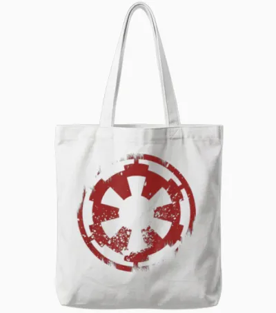 Star Wars Distressed Empire Logo Rust T-Shirt, Black Tote Bags - White