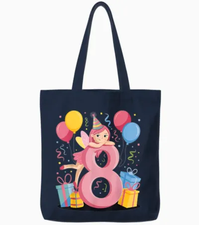 Fée 8e Anniversaire Garçon Fille 8 Ans Huitième Huit Fée Tote Bags - Navy