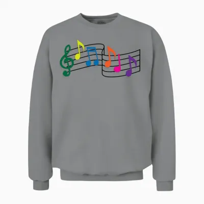 Music Notes Unisex Sweatshirt - Sport Grey
