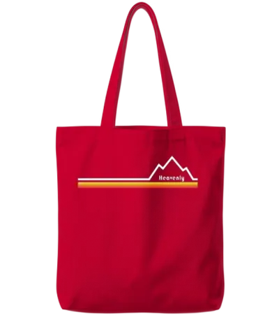Heavenly Ski Resort Tote Bags - Red