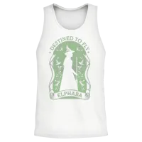 Wicked Elphaba Design with Quote Destined to Fly Unisex Tank Top - White – 2