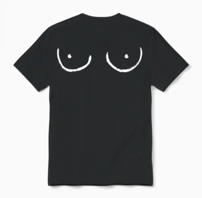 Boobs Drawing Unisex T-Shirt - Black