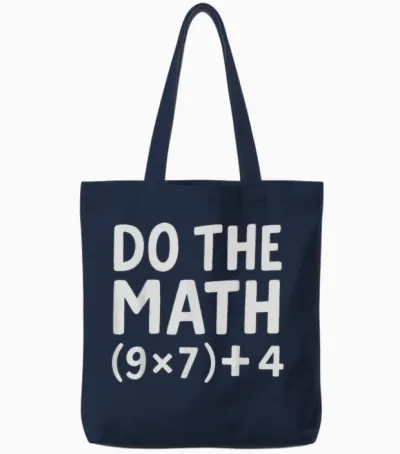 Do the Math 67 Meme Tote Bags - Navy