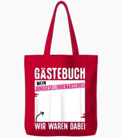 Guest Book Bride T-Shirt Jga Women Stag Night T-Shirt, Black, S Tote Bags - Red