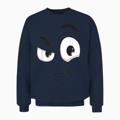 Creepy Carrots Face Funny Halloween Costume Kids and Adults Unisex Sweatshirt - Navy