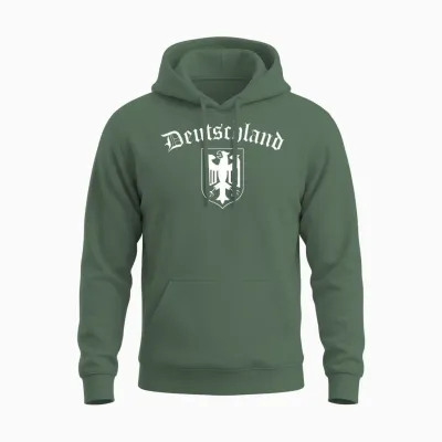 Deutschland Adler Bundesadler Wappen Altdeutsche Schrift Unisex Hoodie - Military Green