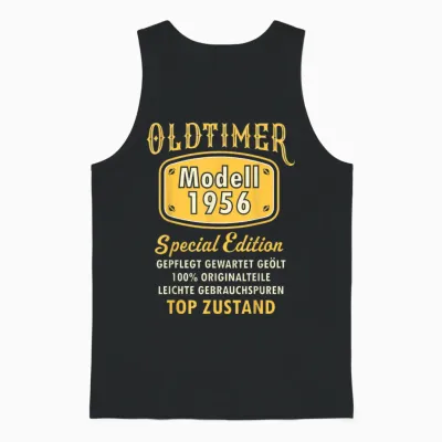 1956 Geburtstag Mann 70 Dekoration Lustig 70er 70 Geburtstag Unisex Tank Top - Black