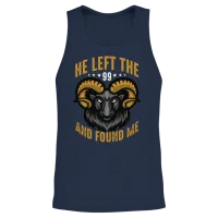 Sheep and Goat Farming He Left the 99 and Farming Unisex Tank Top - Navy – 2