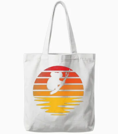 Koala Bear Retro Tote Bags - White