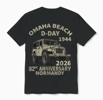 D-Day Normandie 1944 D Day 82 Ans D Day 82nd Anniversary Unisex T-Shirt - Black