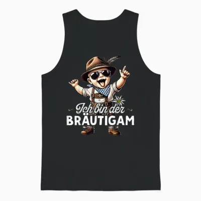 Poltern Bräutigam T-Shirt Jga Männer Junggesellenabschied Unisex Tank Top - Black