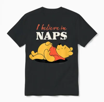Winnie the Pooh - I Believe in Naps Unisex T-Shirt - Black