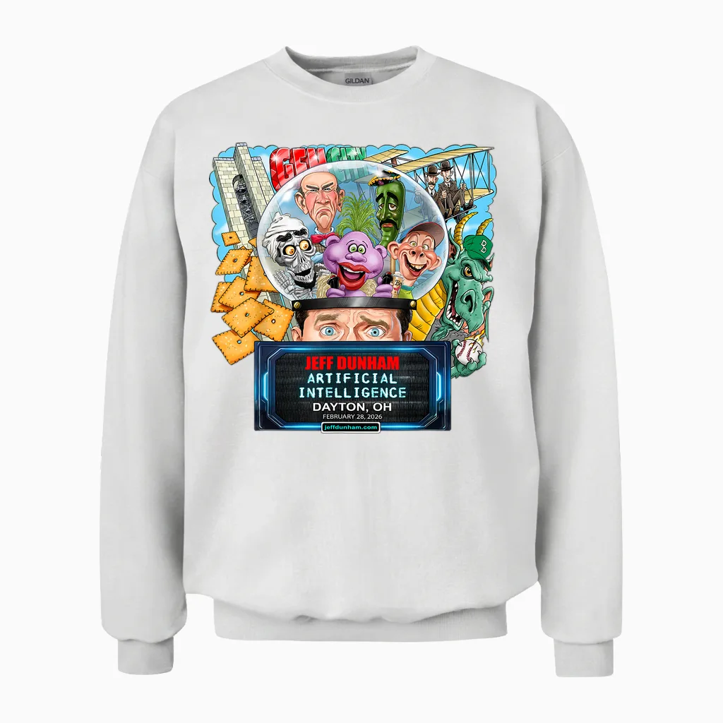 Jeff Dunham Dayton, Oh (2026) Unisex Sweatshirt in White