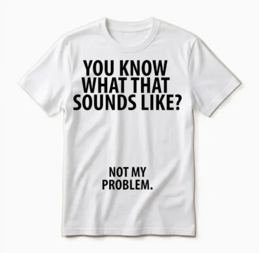 Not My Problem Unisex T-Shirt in White