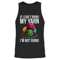 Yarn Knitting — Crafting & Sewing Gift Unisex Tank Top - Black – 2