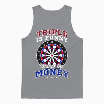 Dart Tripple Is Funny Makes Money Unisex Tank Top - Sport Grey