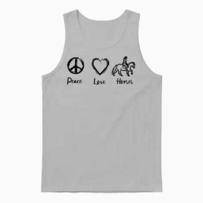 Horse Love Unisex Tank Top - Ash