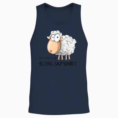 Hypnotao Shop Official Sleep Shirt Sheep Pyjamas Nightdress T-Shirt Grey Small Unisex Classic Cartoon Sheep Sleep Unisex Tank Top - Navy