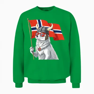 Norway Flag Norge Norwegian Pride Unisex Sweatshirt - Irish Green