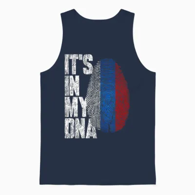 It's in My Dna Russian Hispanic Russia Unisex Tank Top - Navy