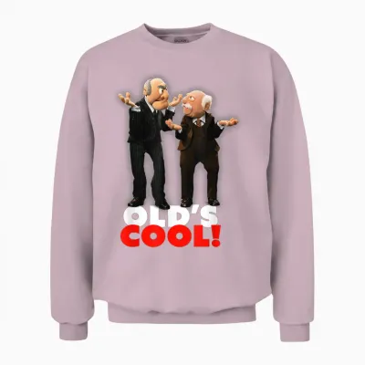 Disney the Muppets Waldorf and Statler Old's Cool T-Shirt, Black Unisex Sweatshirt - Light Pink