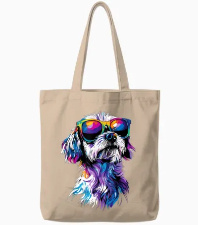Malteser Mit Sonnenbrille Maltese Hunde Liebe Süßer Malteser Tote Bags - Natural