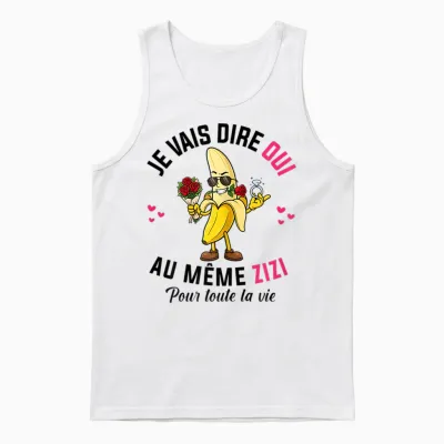 Evjf Same Zizi T-Shirt for the Whole Life Bride Unisex Tank Top - White